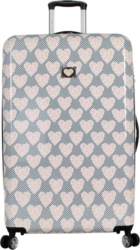 Vista 2 de Betsey Johnson Maleta rígida de equipaje de 3 piezas con ruedas giratorias (20 pulgadas, 26 pulgadas, 30 pulgadas) (talla única, puntal flamenco)..