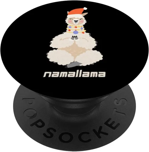 Vista 6 de Navidad Llama Yoga Poses Nama Llama Yogi PopSockets MagSafe PopGrip para iPhone