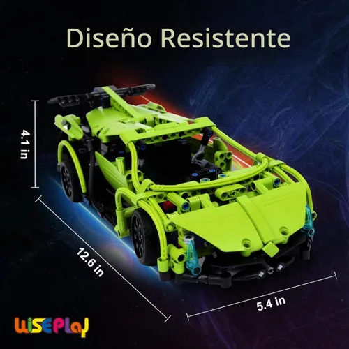 Vista 6 de WISEPLAY Kit de construcción de automóvil a control remoto, 453 piezas de juguete para niños de 8 a 10 años, gran auto a control remoto para niños