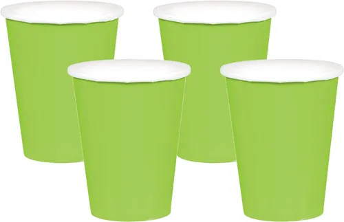 Vista 17 de Vibrantes vasos de papel morados (paquete de 20) – 9 onzas – Perfecto para fiestas, reuniones, picnics y uso doméstico