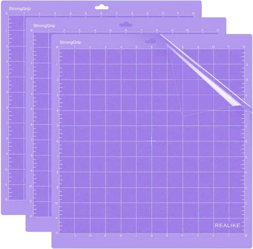 Vista 15 de Realike - Plantilla de corte de 12 x 12 pulgadas para Silhouette Cameo 5/4/3/2/1 (3 plantillas - agarre estándar, agarre ligero, agarre fuerte)