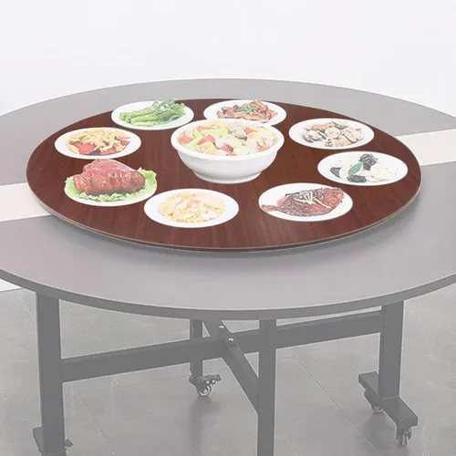 Vista 10 de Tocadiscos de comedor de 80/90/39.4 in, bandeja giratoria para servir, bandeja de servir Lazy Susan, pantalla giratoria para servir, centros