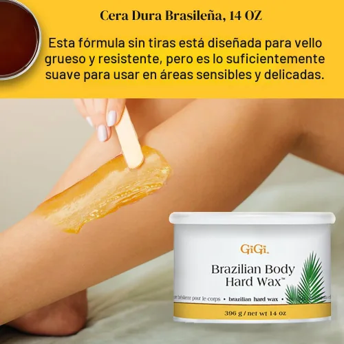 Vista 7 de Gigi, Kit de depilación brasileña, 14 onzas Includes Pot Heater, 14 oz Can, Pre-Oil, Post Wax Care Gel & Wooden Applicator Sticks, Ideal for Face