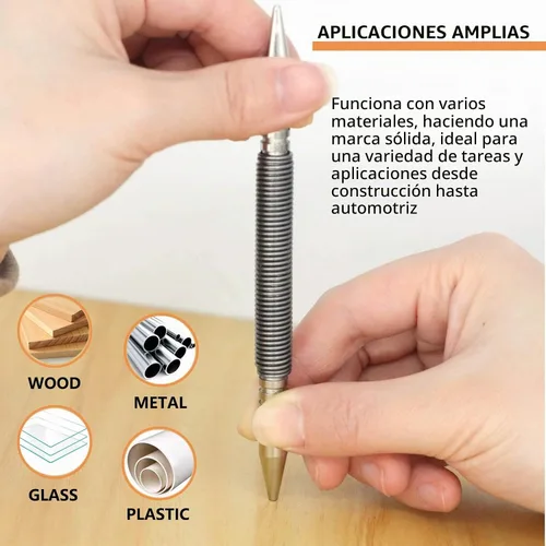 Vista 5 de WHLLING - Juego de 2 piezas de doble cabezal para uñas, juego de uñas de resorte de 3/32 pulgadas y 1/8 pulgadas Juego de clavos sin martillo