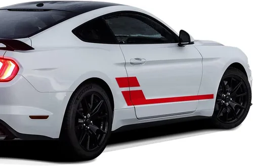 Vista 7 de Kit de calcomanías de calcomanías para Ford Mustang S550 GT350 GT500 2015-2022 (negro brillante)