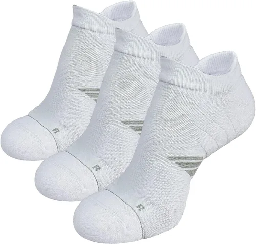 Vista 26 de Hylaea Calcetines deportivos para correr sin visibles, antiampollas, con tecnología Coolmax, sin costuras y antiolor 3 Pares Negro