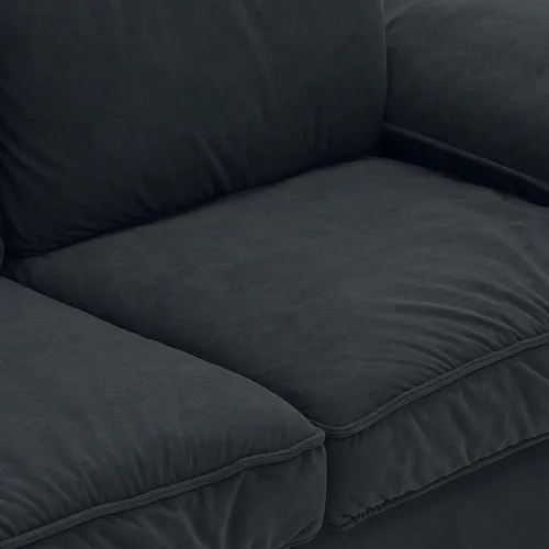 Vista 3 de Sofá de terciopelo de 79 pulgadas, cómodo sofá de asiento profundo con bobinas de bolsillo, futón de almacenamiento de 2 plazas para espacios