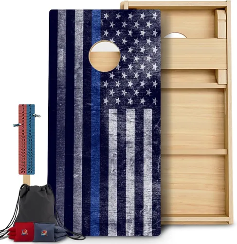 Vista 106 de CornholeGamesUSA Pro - Juego de tablas de Cornhole Fabricado en Estados Unidos Abedul báltico 3/4 Sin rebote Patas triples gruesas Dos 1