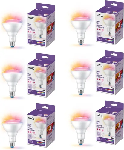 Vista 10 de WiZ - Bombilla inteligente LED BR30 de 65 W a color, paquete de 1, E26, para interiores, se conecta a tu Wi-Fi existente, controla con voz
