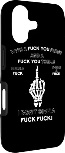 Vista 3 de Skeleton Middle Finger F You Pun Adult Humor Novelty Gifts Case for iPhone 17