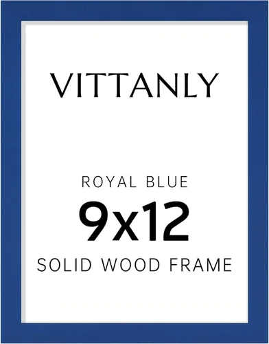 Vista 114 de Vittanly - Marco de fotos de 4 x 6 pulgadas de madera maciza con plexiglás, incluye paspartú de 3,5 x 5, para colgar en la pared o poner sobre una