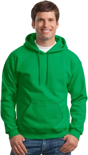 Vista 7 de Gildan - Sudadera con capucha para hombre, mezcla pesada, cordón de ajuste, Rosa de seguridad