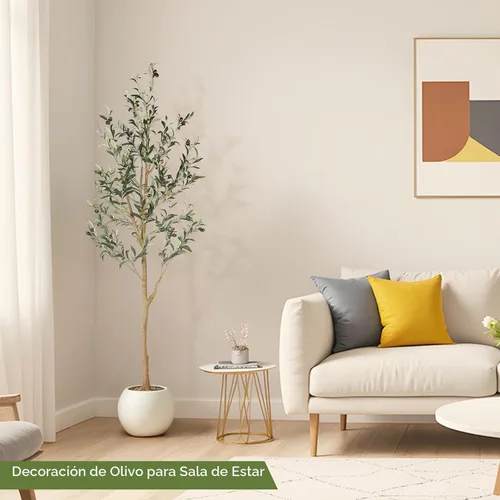 Vista 2 de Realead Olivos artificiales de 6 pies para interiores con aspecto realista