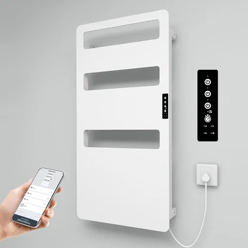 Vista 11 de Toallero térmico para baño, calentador de toallas con temporizador montado en la pared, calentador de toallas eléctrico, calentador de toallas