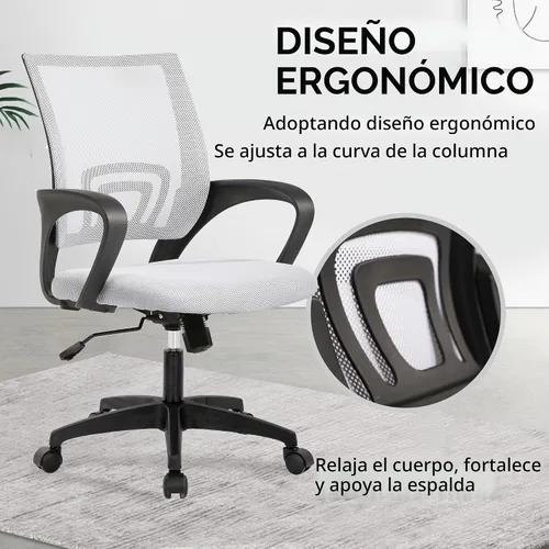 Vista 7 de PayLessHere Silla de oficina en casa, silla de escritorio para computadora, silla ergonómica ajustable, soporte lumbar, reposabrazos ejecutiva