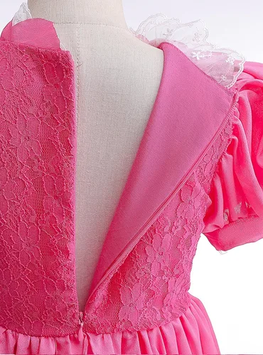 Vista 6 de Pink Dress with Accessories for Girls - Pink Costume for Little Girls Dress Up 2-11 Years