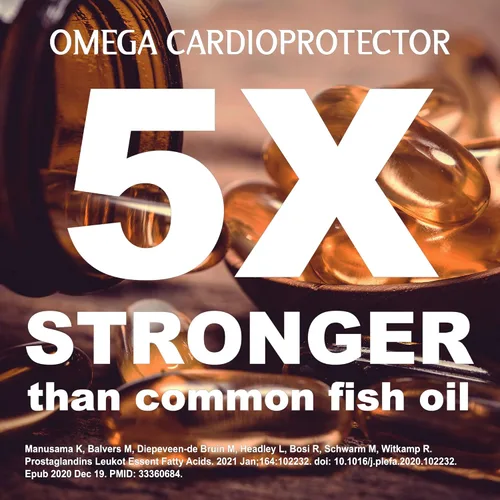 Vista 2 de Thrivous Omega Cardioprotector – Suplemento avanzado para el corazón y la circulación con AvailOm Omega-3, ajo, Gotu Kola, corteza de pino oligopina
