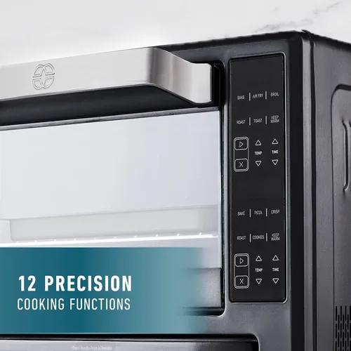 Vista 4 de Calphalon Performance - Combinación de horno tostador y freidora de aire 12 en 1 con cajón para pizza de 12" de doble zona, controles digitales