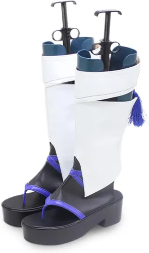 Vista 2 de Juego de anime Genshin Impact Scaramouche Wanderer - Zapatos de cosplay para Halloween, mujeres, hombres, anime, cosplay, juegos de rol