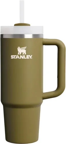 Vista 118 de STANLEY Quencher H2.0 Vaso Térmico con asa y pajilla, 64 onzas, tapa Flowstate de 3 posiciones, gran capacidad para viajes y deportes, vaso de acero