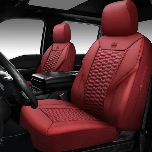 Vista 14 de CAR PASS Juego completo de fundas para asientos de coche de malla de espuma 3D de cuero, fundas para asientos de coche de malla transpirable