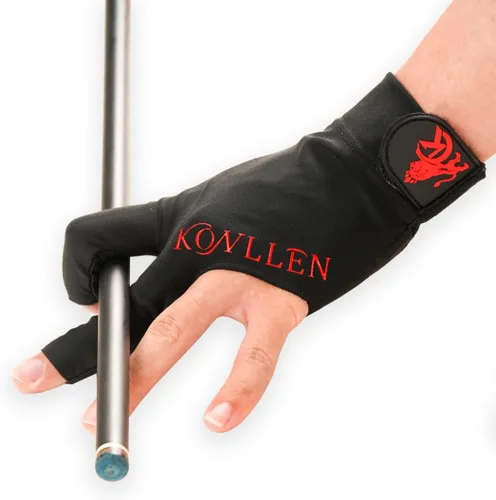 Vista 12 de KONLLEN Breathable Billiards Gloves, Left/Right Hand Three-finger design, mesh palm, adjustable wrist strap, secure grip for pool and snooker