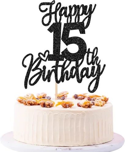 Vista 48 de 1 pieza de decoración para pastel de cumpleaños número 10 con purpurina y texto en inglés "Cheers to 10" Birthday Cake Pick Ten 10 Fabulous Cake