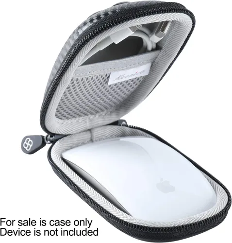 Vista 2 de Funda rígida compatible con Apple Magic Mouse (1, 2 y 3 generaciones), incluye mosquetón (negro)