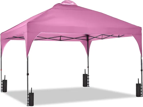 Vista 15 de GDY Tienda de campaña desplegable para exteriores de 8 x 8 pies con una configuración de empuje, kiosco de fácil instalación con 4 paredes laterales