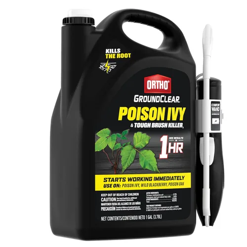 Vista 5 de Ortho GroundClear Poison Ivy & Tough Brush Killer3 - Spray mata malezas listo para usar con varita cómoda, 1 gal. Ready-To-Use Weed Killer Spray