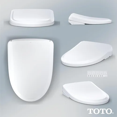 Vista 7 de TOTO® WASHLET®+ S7 - Asiento electrónico de inodoro con bidé con limpieza de varilla EWATER+® y taza clásica, alargado, color blanco algodón