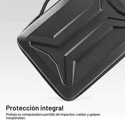 Vista 3 de DOMISO Funda rígida para laptop de 13 pulgadas, impermeable, a prueba de golpes, funda protectora para laptop con mango retráctil para MacBook Air