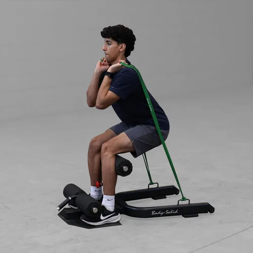 Vista 5 de Body-Solid GSS50 Banco ajustable para sentadillas para entrenamiento de gimnasio en casa, máquina de ejercicio de piernas, gris