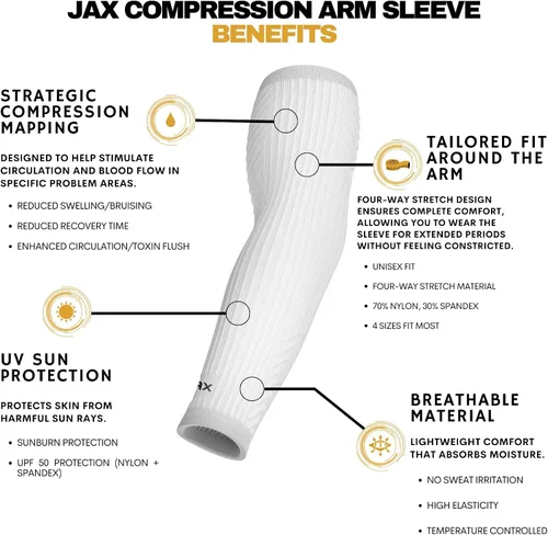 Vista 19 de Jax Baseball Arm Sleeves - Youth and Adult