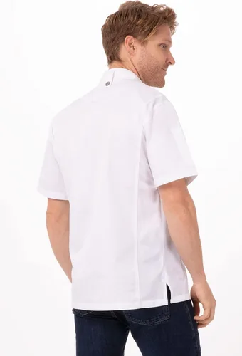 Vista 3 de Chef Works Abrigo de chef Rochester para hombre