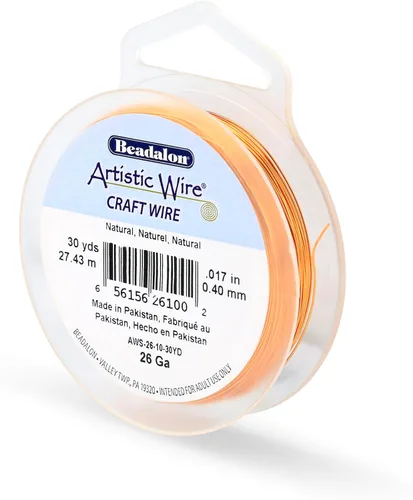 Vista 46 de Artistic Wire, Alambre de cobre de color chapado en plata de calibre 18, resistente al deslustre, amatista, 20 pies