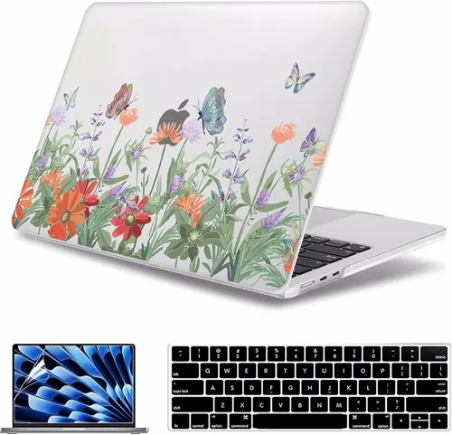 Vista 20 de Funda para MacBook Air de 15 pulgadas A3241 A3114 A2941 (versión 2023 2024 2025) – Carcasa rígida protectora a presión para MacBook Air de 15.3