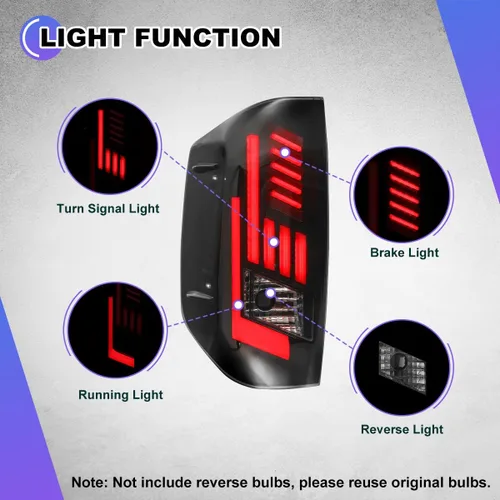 Vista 3 de Nixon Offroad Luces traseras LED para Toyota Tundra Pickup 2014-2022 con luz LED secuencial intermitente/luz de funcionamiento/luz de freno