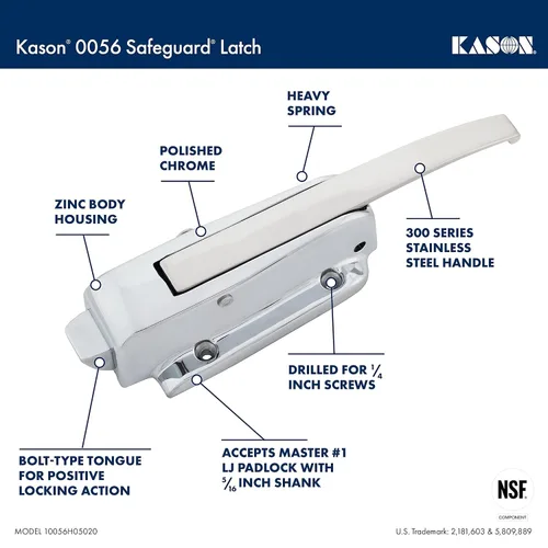 Vista 4 de Kason 0056 Pestillo Safeguard® (10056H05020)