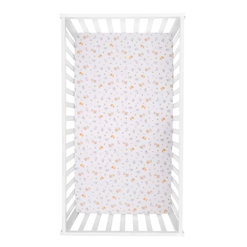 Vista 9 de Sammy & Lou Friendly Forest - Juego de ropa de cama para cuna de bebé de 4 piezas, incluye edredón, sábanas bajeras para cuna neutrales, falda
