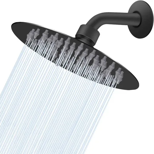 Vista 12 de NearMoon Cabezal de ducha de lluvia, diseño ultrafino - aumento de presión, experiencia impresionante, cabezal de lluvia de acero inoxidable de alto