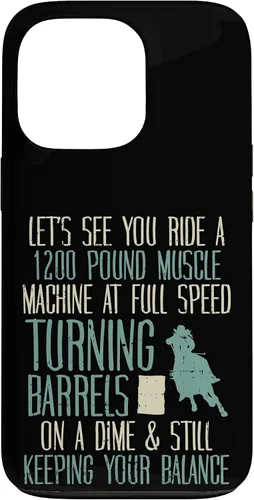 Vista 10 de 1200 Pound Muscle Turning Barrels Racing Rodeo Horse Gift Case for iPhone 17