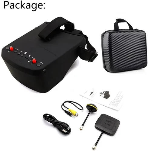 Vista 5 de EV800D FPV Gafas con DVR 5.8G 40CH 5 pulgadas 800x480 Antena integrada para cámara analógica FPV y transmisor FPV Drone RC Car