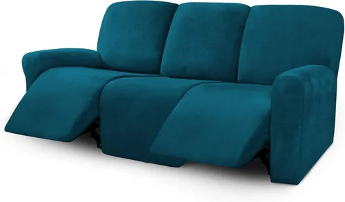 Vista 13 de ULTICOR Fundas de terciopelo para sofá reclinable de 8 piezas, fundas elásticas para sofá reclinable de 3 cojines, fundas para muebles, fundas