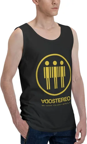 Vista 2 de Soda Stereo Me Vers Volver Hits & Ms Tank Top Man's Loose Fit Vest Casual Sleeveless Tee