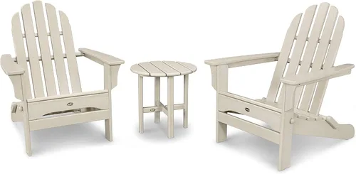 Vista 8 de Trex Juego de sillas Adirondack plegables Cape Cod para exteriores con mesa auxiliar Aruba