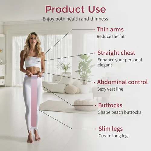 Vista 6 de Resistance Bands for Women Men - Non-Slip Exercise Bands for Glutes, Legs, Arms & Full Body Workout, Home Gym Strength Training, Physical Therapy