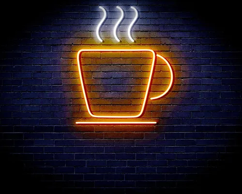 Vista 23 de ADVPRO Taza de café Tienda Flex Silicona LED Letrero de neón azul y rojo st16s33-fnu0041-br