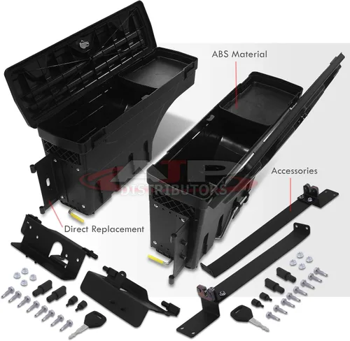 Vista 2 de AJP Distributors Caja de herramientas de almacenamiento de 2 piezas con llave para Ram 1500 2500 3500 para Fleetside Pickup 02 03 04 05 06 07 08 09