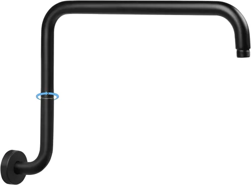 Vista 15 de PHASAT Extensión de brazo de ducha de 16 pulgadas, brazo de ducha en forma de S con brida, brazo de ducha de acero inoxidable 304 de altura alta